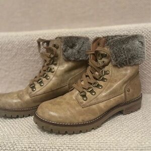 Marks & Spencer Brown Fur-Lined Combat Boots